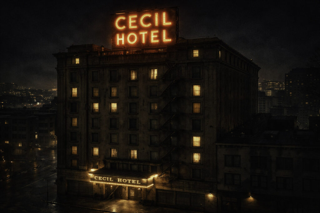 Fachada del hotel cecil