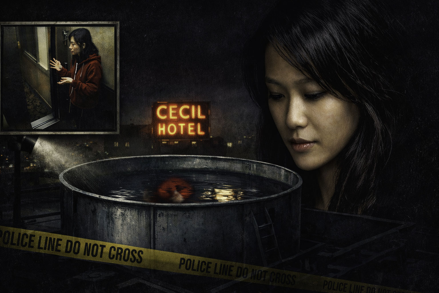 Azotea del hotel Cecil, tanque de agua Elisa Lam