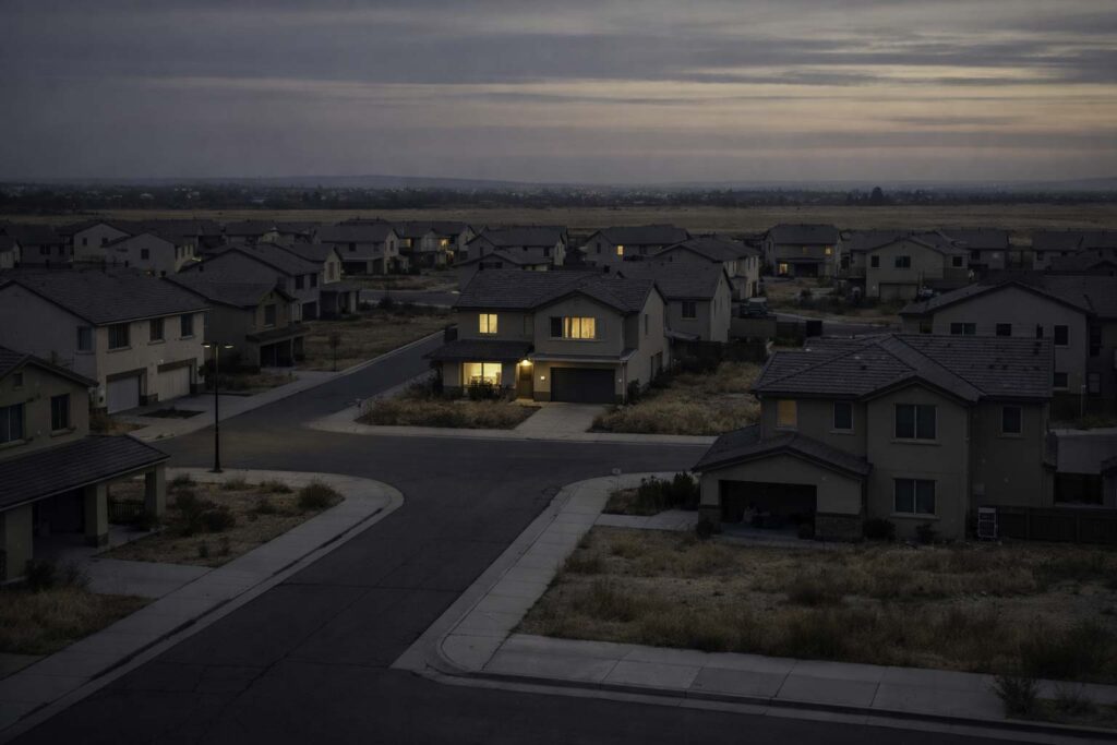 Calles vacías, luces dispersas y una geometría que nadie debía llegar a comprender.