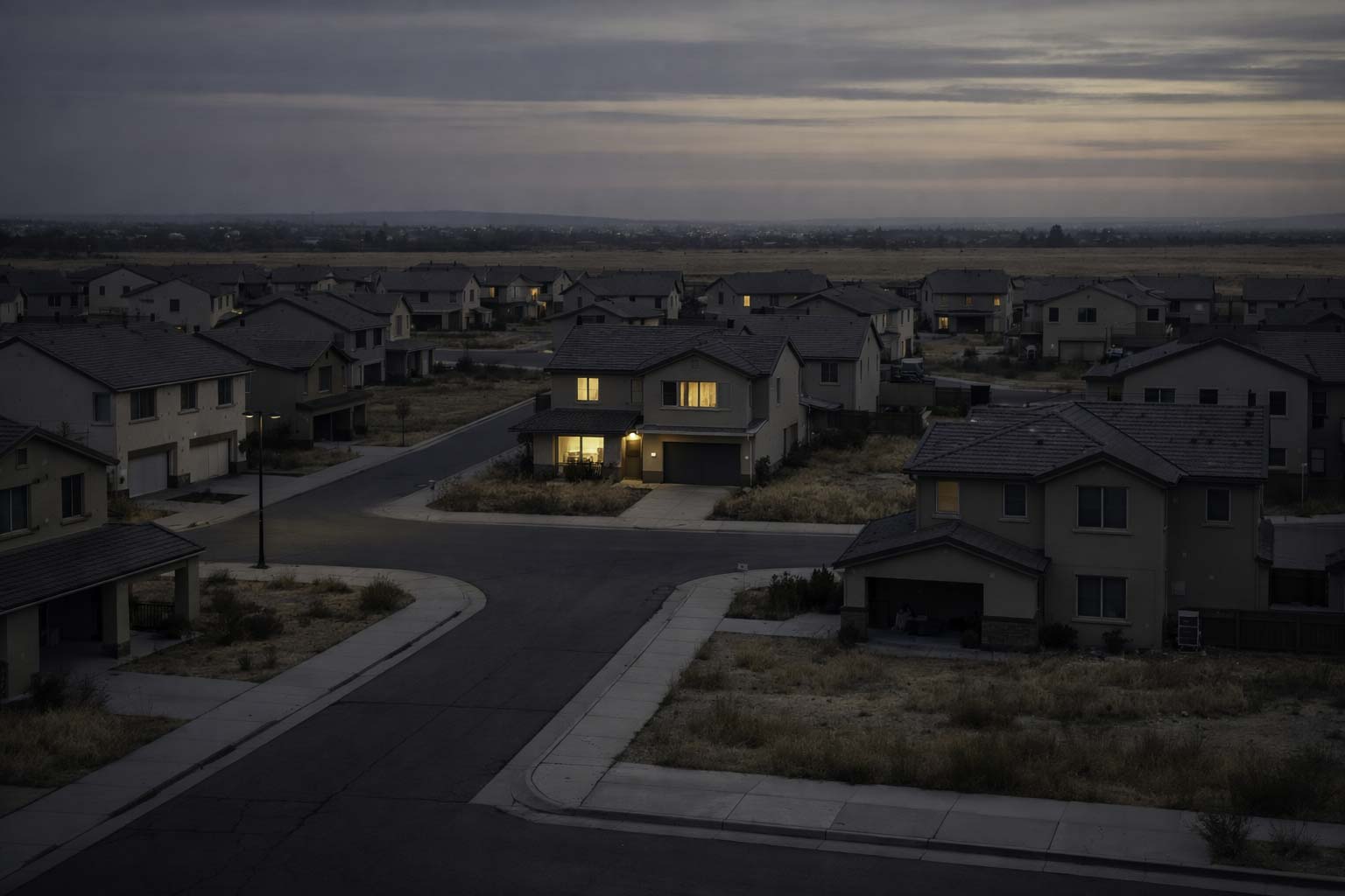 Calles vacías, luces dispersas y una geometría que nadie debía llegar a comprender.
